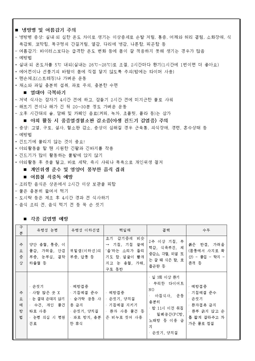 여름방학 중 건강관리 및 성폭력, 성희롱, 성매매 예방 안내002